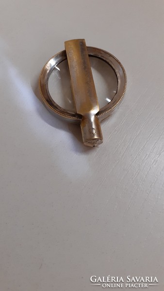 Old rare pocket folding copper magnifying glass