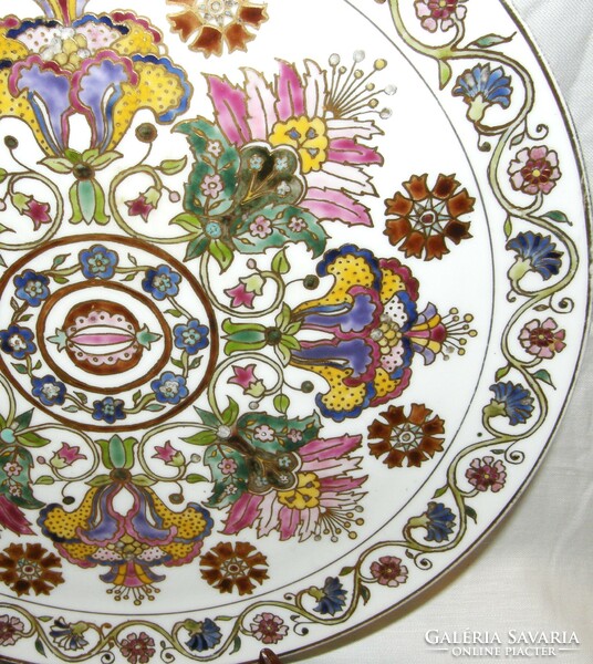 Antik XIX. sz. KLASTEREC porcelán falitányér - Falidísz - 31 cm
