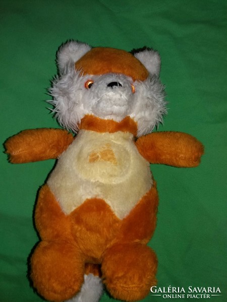 1970 Approx. large glass-eyed cloth-stuffed plush fur vuk figure 35 cm according to the pictures