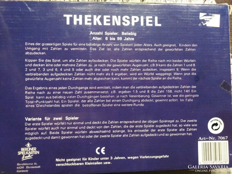 THEKENSPIEL -  német társasjáték