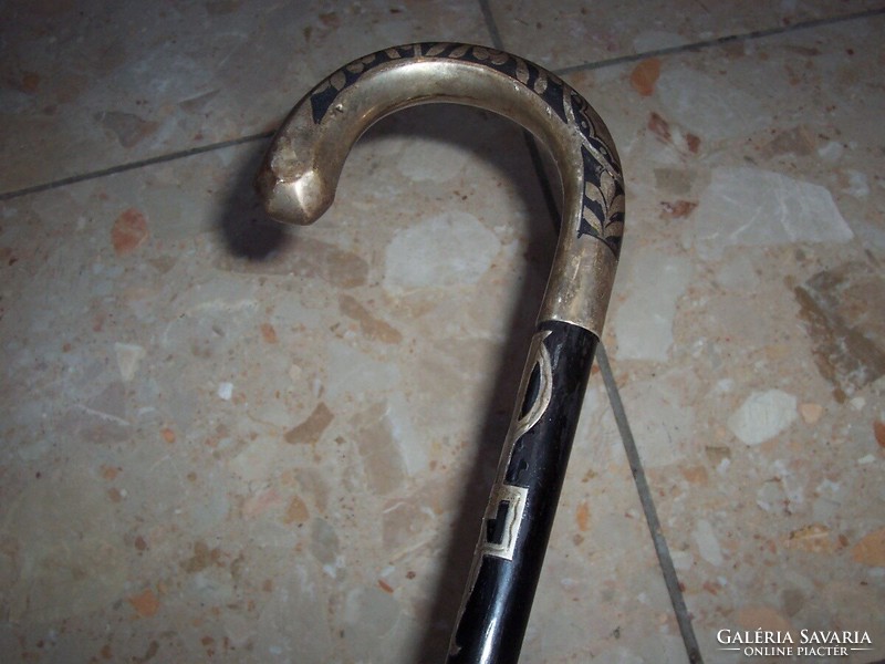 Very old silver walking stick
