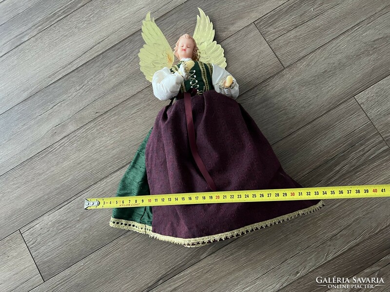 Large size angel with wax head and hands Christmas tree ornament Christmas decoration