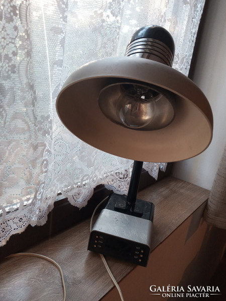 Vfd fabric clock alarm table lamp