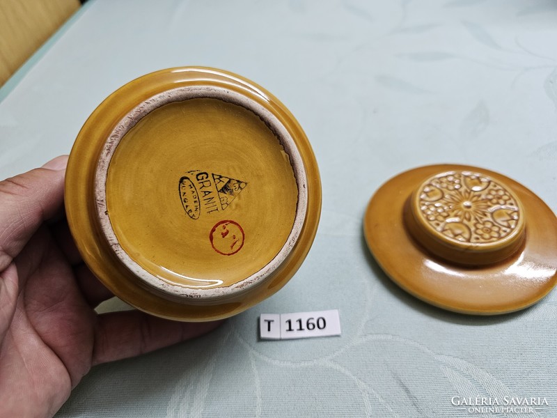 T1160 granite bonbonier with lid 10 cm