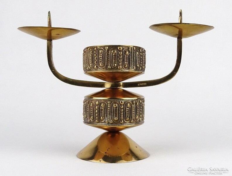 1O528 György szabo: industrial copper candle holder 13 cm