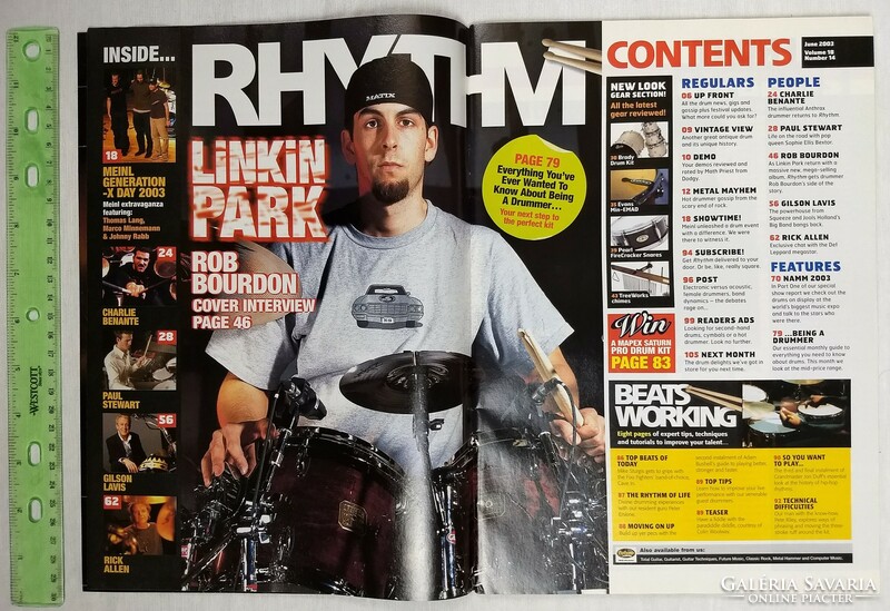 Rhythm magazin 03/6 Linkin Park Def Leppard Anthrax Gilson Lavis Paul Thompson