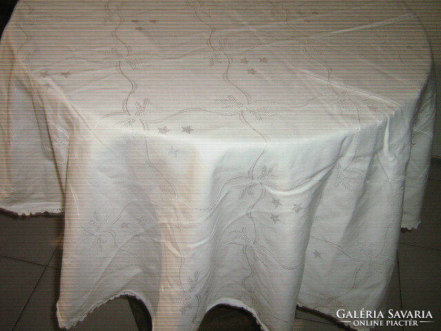 Beautiful damask tablecloth with beautiful pine pattern