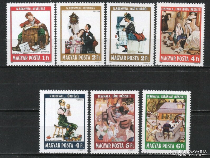 Hungarian postal clerk 3897 mbk 3489-3495