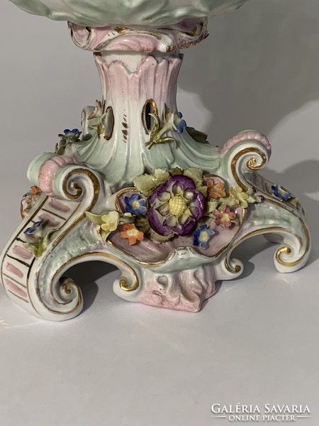Antik Német Schierholz porcelán kínáló