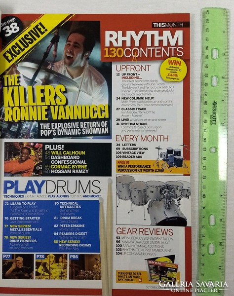 Rhythm magazine 06/10 killers will calhoun dashboard confessional john bonham cormac byrne