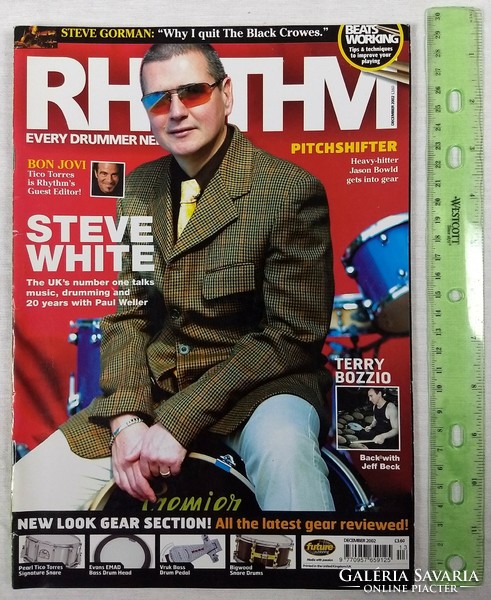 Rhythm magazine 02/12 steve white bon jovi pitchshifter terry bozzio
