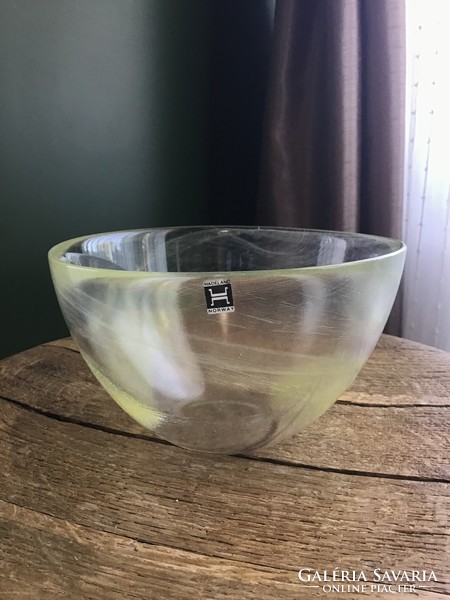 Old Norwegian glass bowl