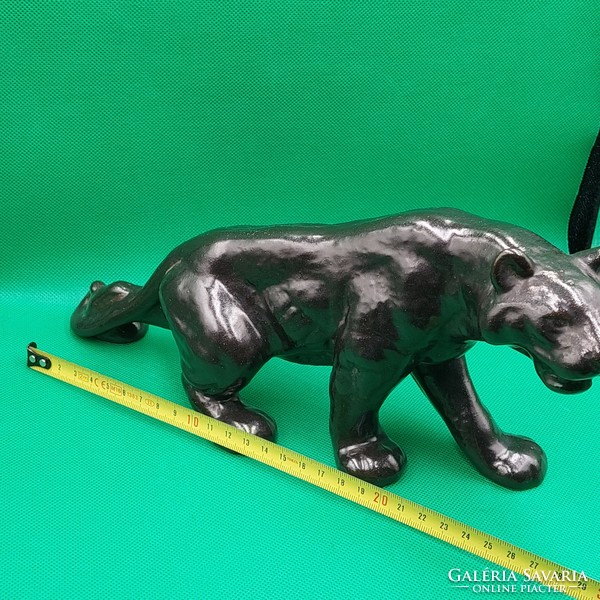 Rare collectible ceramic black panther figure