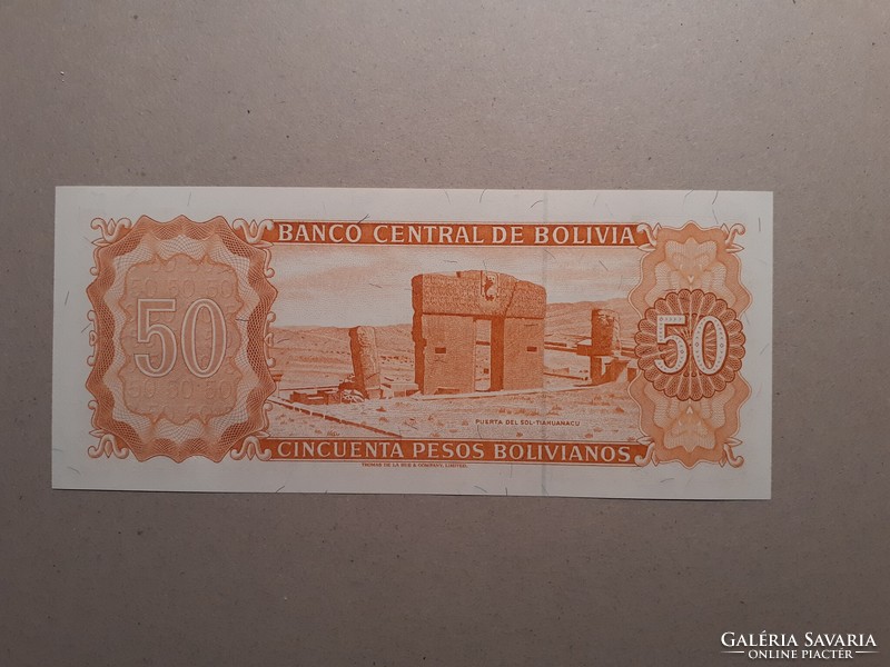 Bolívia-50 Pesos 1962 UNC
