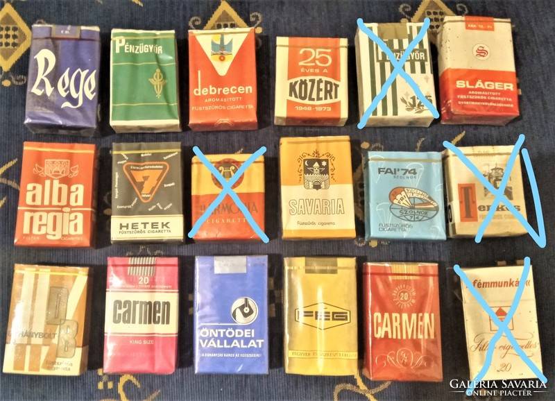 Retro magyar cigaretta bontatlan dobozok