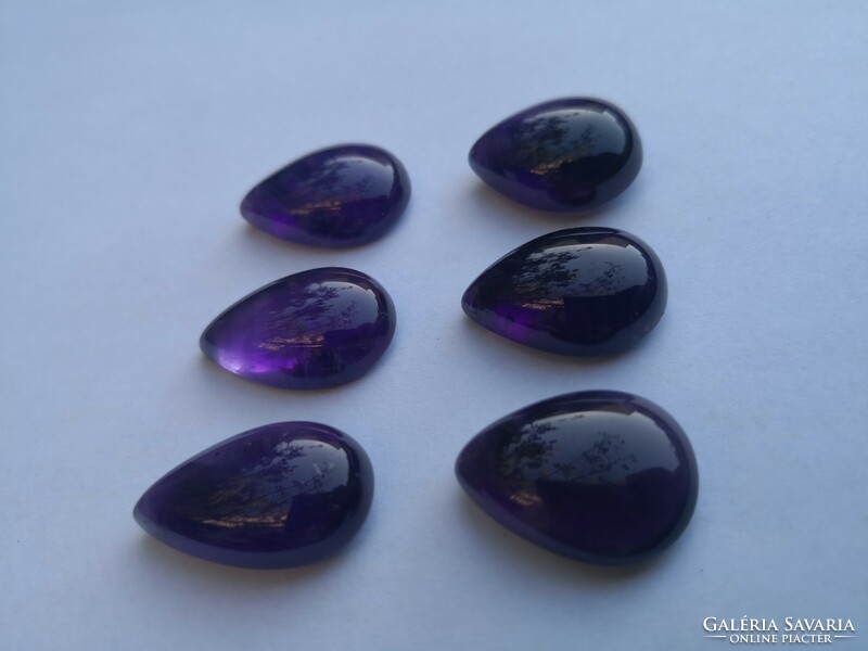 Beautiful amethyst drop gemstone 6 pcs