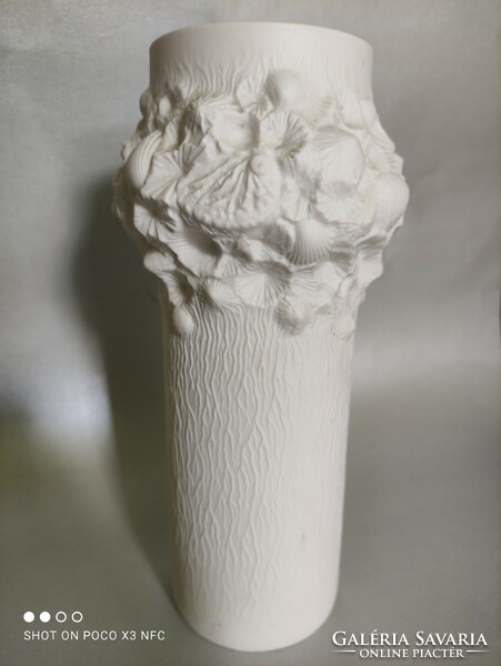 A. K. Kaiser porcelain vase fossilia pattern marked 22.5 cm