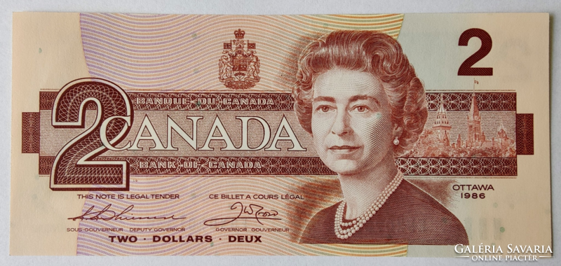 Canada $ 2 1986 unc