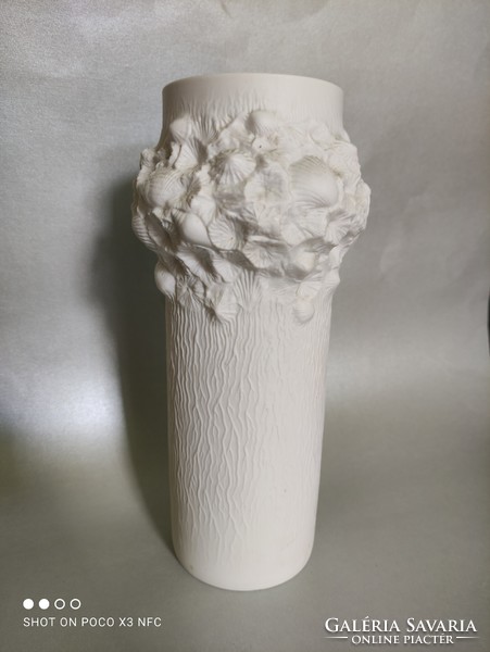 A. K. Kaiser porcelain vase fossilia pattern marked 22.5 cm