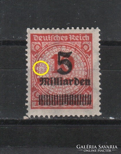 Misprints, curiosities 1267 (reich) mi 327 a p ht 1 4.00 euros postmark