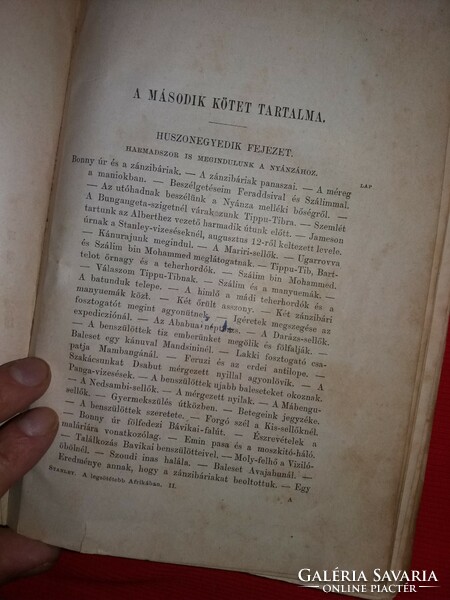 1891.Antik könyv ritkaság, M.H.STANLEY : A Legsötétebb Afrikában EMIN Pasának ajánlva  RÁTH MÓR