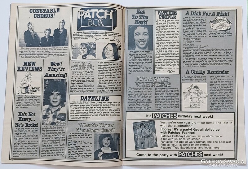 Patches magazin 80/3/1 Sting poszter Squeeze Farrah Fawcett
