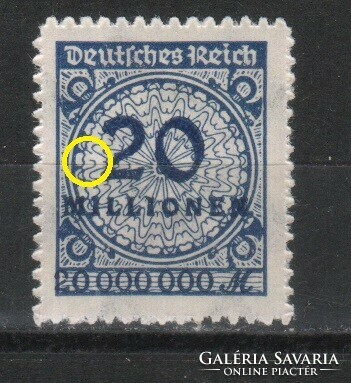 Tévnyomatok, érdekességek  1257 (Reich) Mi 319 B P HT     5,00 Euró postatiszta