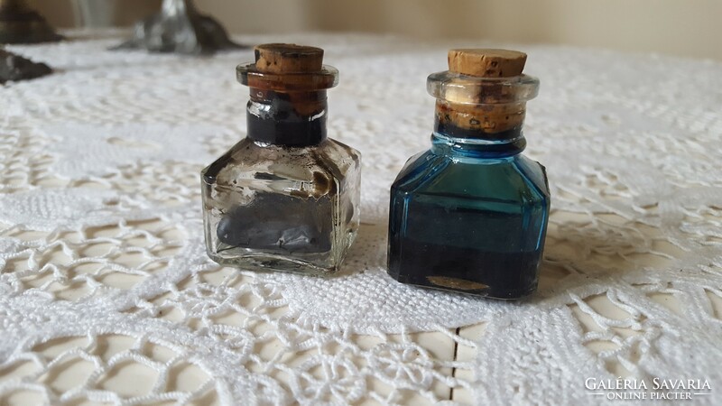 2 Small old inkwells