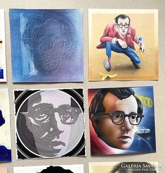 A collection of 16 Woody Allen portraits, unique modern works