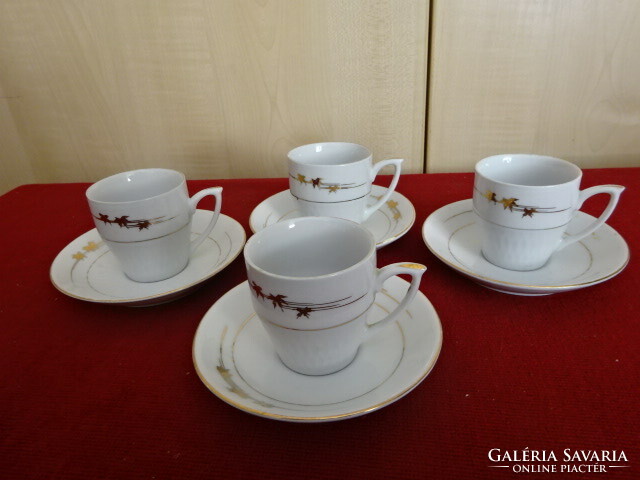 Chinese porcelain coffee cup + saucer, three pieces for sale. Jokai.