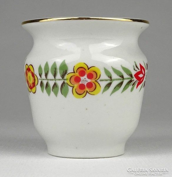 1O637 old rare small marked Zsolnay porcelain vase 7 cm