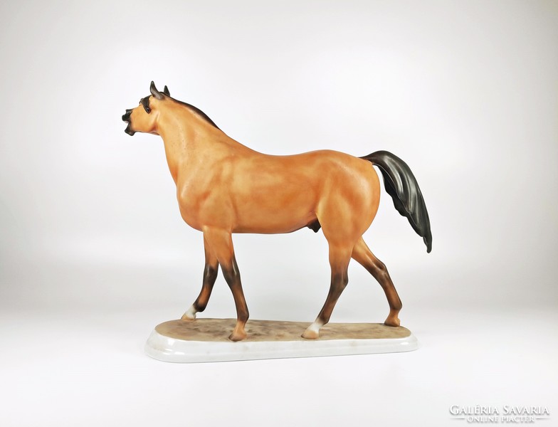 Herend, big brown horse xxl 40 cm hand-painted porcelain figure, flawless! (P082)