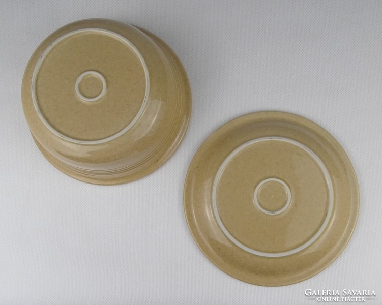 Kermansavi Finnish ceramic soup bowl set marked 1O871