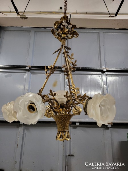 French chandelier with floral decoration
