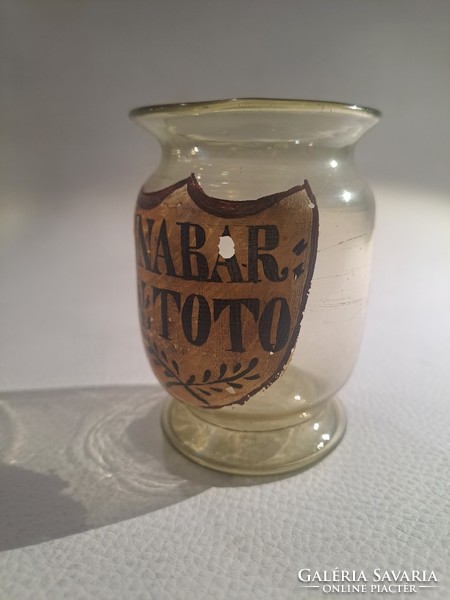 Apothecary glass 18th century. Cinnabar in toto