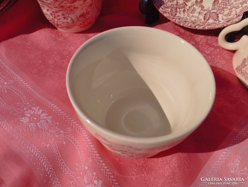 6 Personal English scene porcelain coffee set, 15 pieces