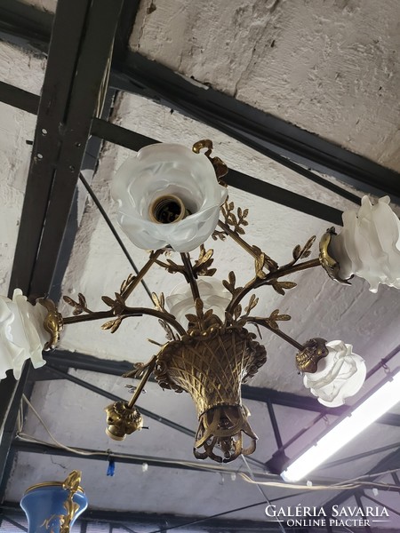 French chandelier with floral decoration
