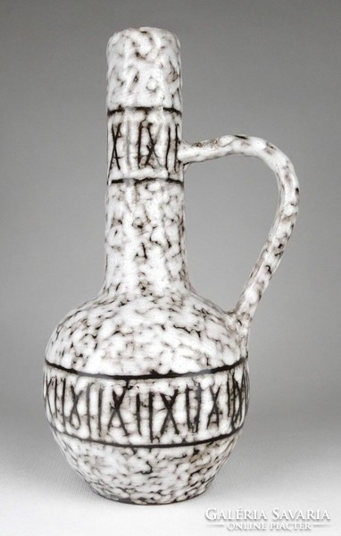1O985 mid century white ceramic vase 29.5 Cm