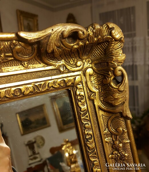 Antique fabulous Biedermeier gilded mirror!