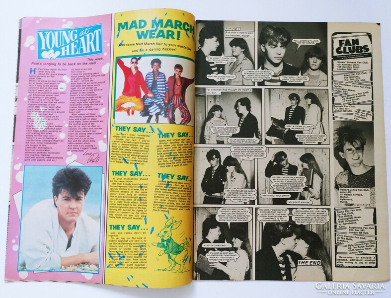 Blue Jeans magazin 84/3/3 Marilyn poszter Paul Young