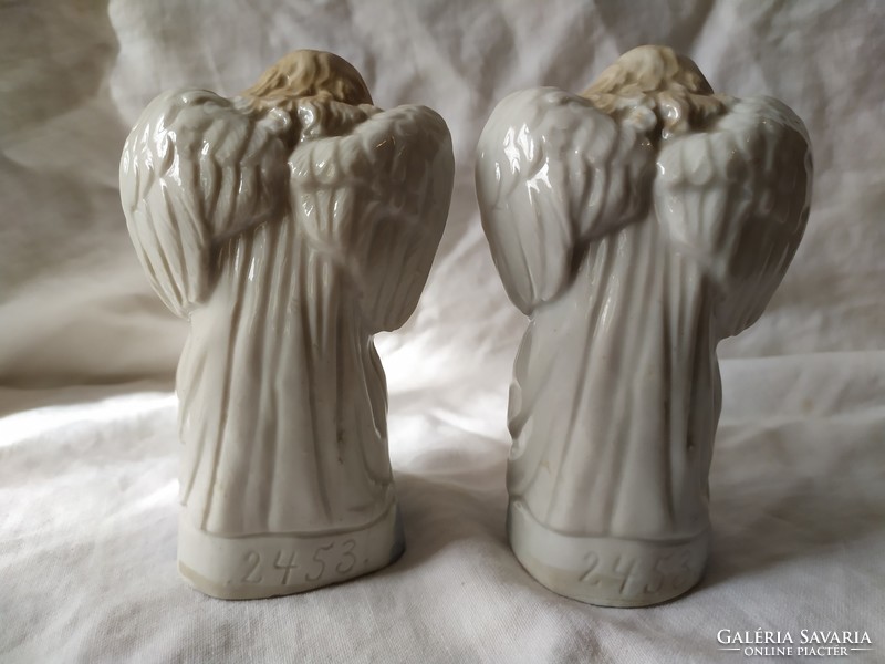 Old porcelain angel figure nipp statue in pair