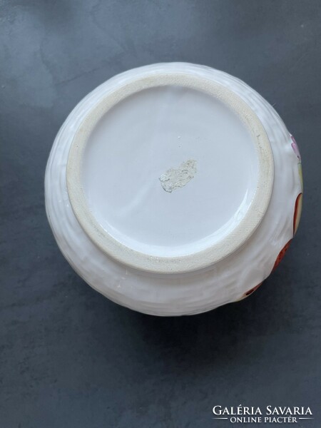 Ceramic container labeled 
