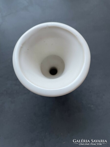Small white amphora-shaped porcelain vase, ornament
