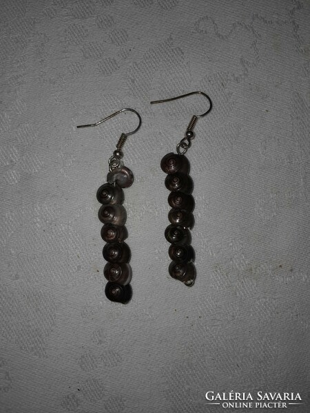 Earrings (made of small snail shells - handmade items)