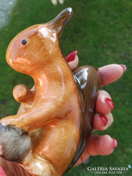Kerámia mókus eladó! Kerámia szobor eladó! 12 cm