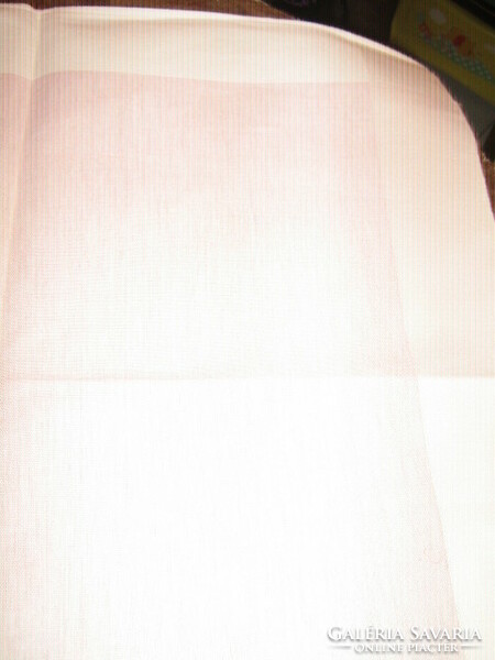Beautiful elegant pink white-edged woven tablecloth new