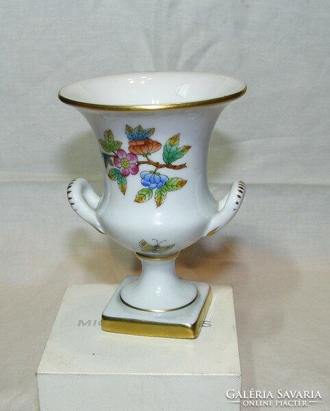 Herend Victorian patterned vase with ears