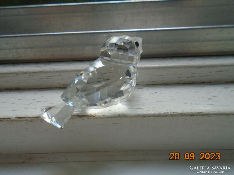 Hand polished Czech Mayfair Bohemia lead crystal animal figure from the 70s, bird