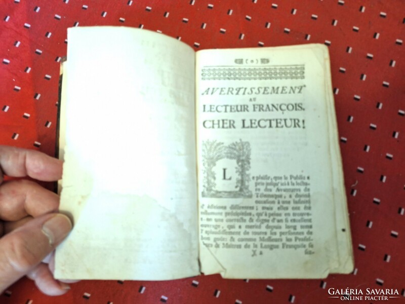 1751 ULM kétnyelvű FÉNELON: LES ADVENTURES DE TELEMAQUE FILS DE'ULYSSE I.-II. egybekötve,25 rézmetsz