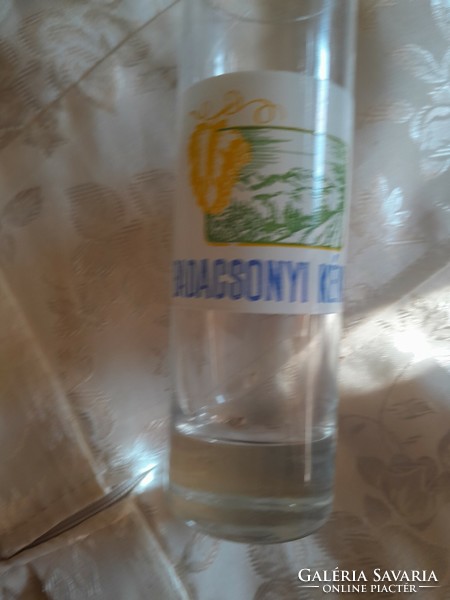 Badacsonyi blue-handled glass with inscription